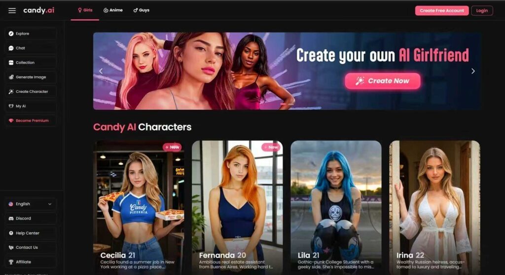 Candy AI Homepage