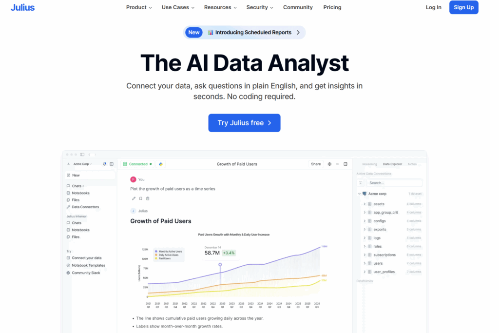 Julius.ai homepage
