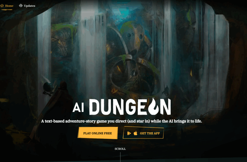 AI Dungeon Homepage