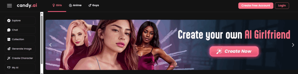 Candy AI Homepage