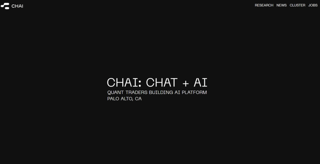 Chai AI Homepage