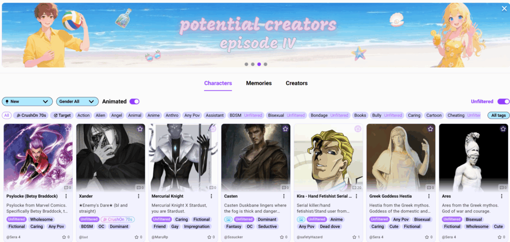CrushOn AI Homepage