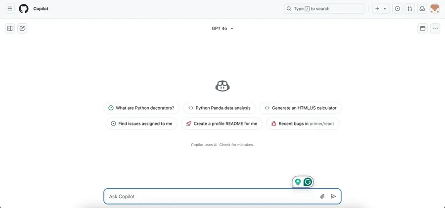 github copilot homepage