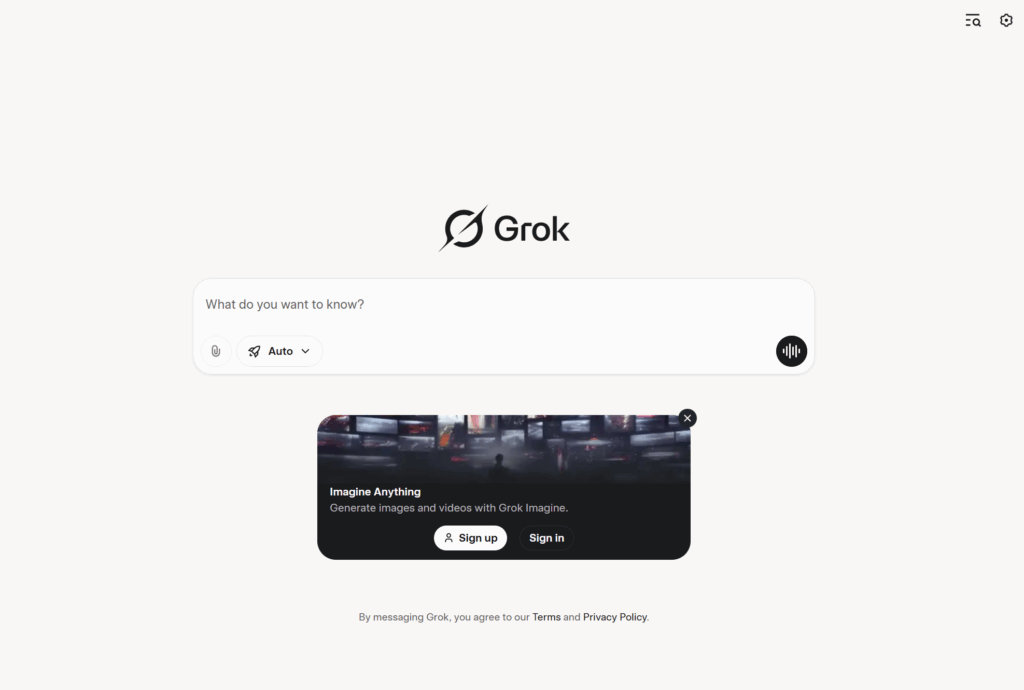 grok homepage