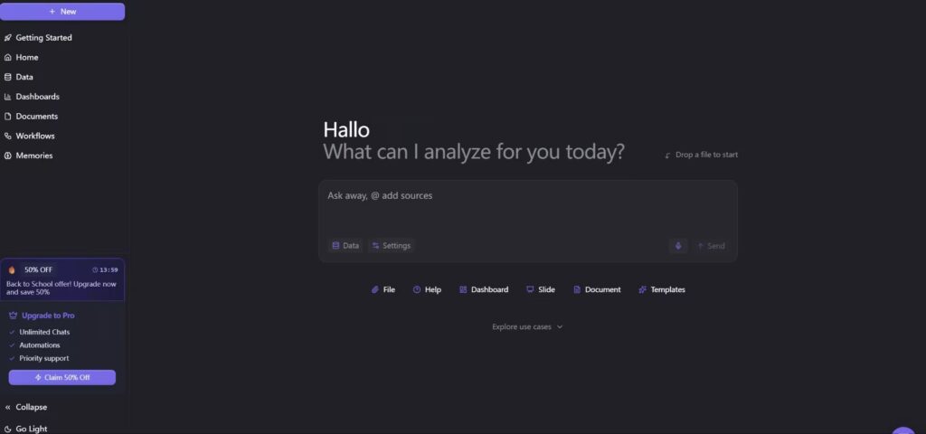 Datapad AI Homepage