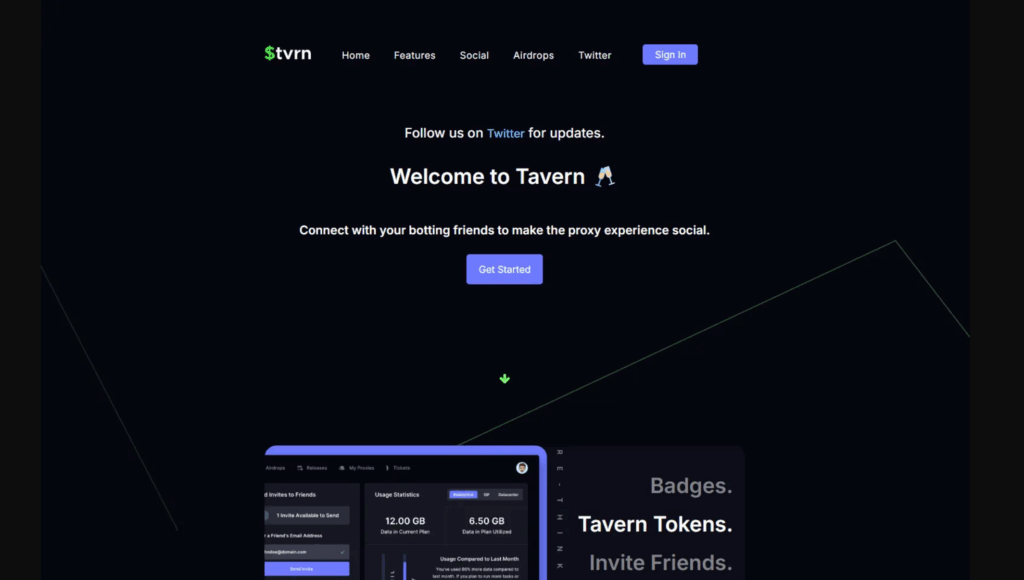 Tavern AI Homepage