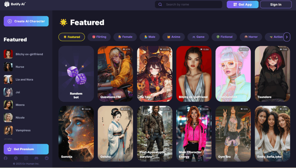Botify AI homepage