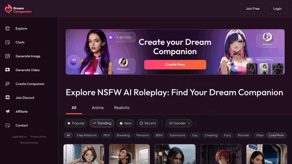 Dream Companion Homepage