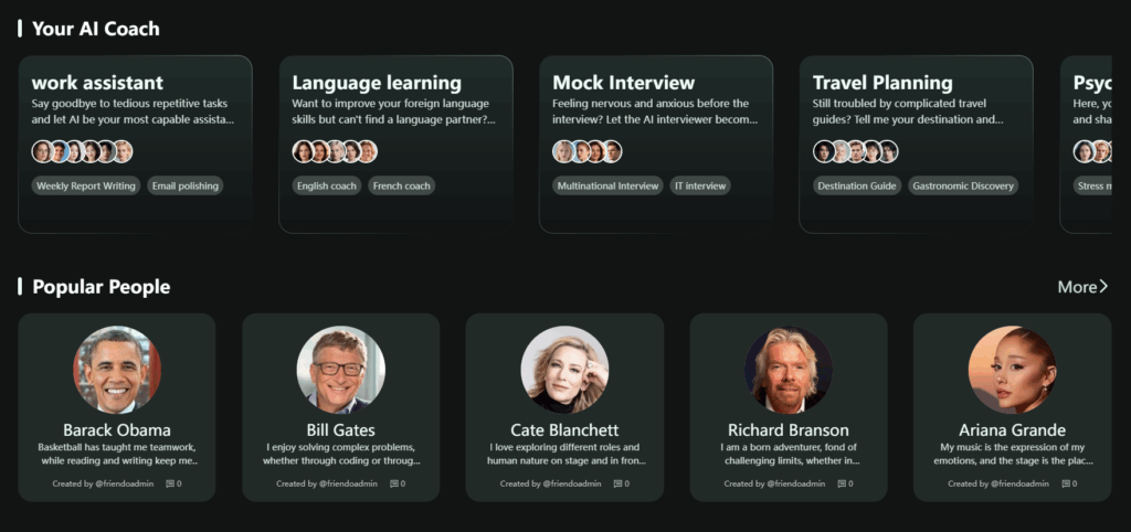 FriendoChat Homepage