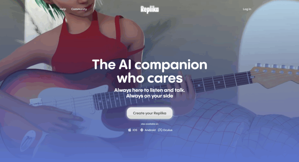 Replika homepage