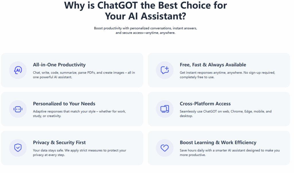 Key Features of ChatGot